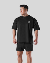 SOLID BLACK TEE (BLK-OSFT) (Spun-sale)