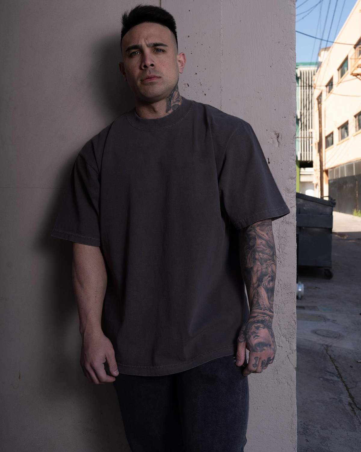 STEEL GREY OS TEE