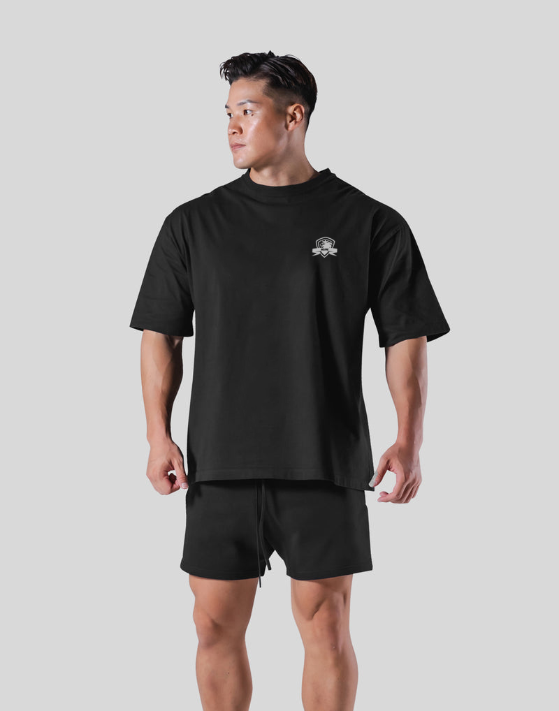 SOLID BLACK TEE (BLK-OSFT) (Spun-sale)