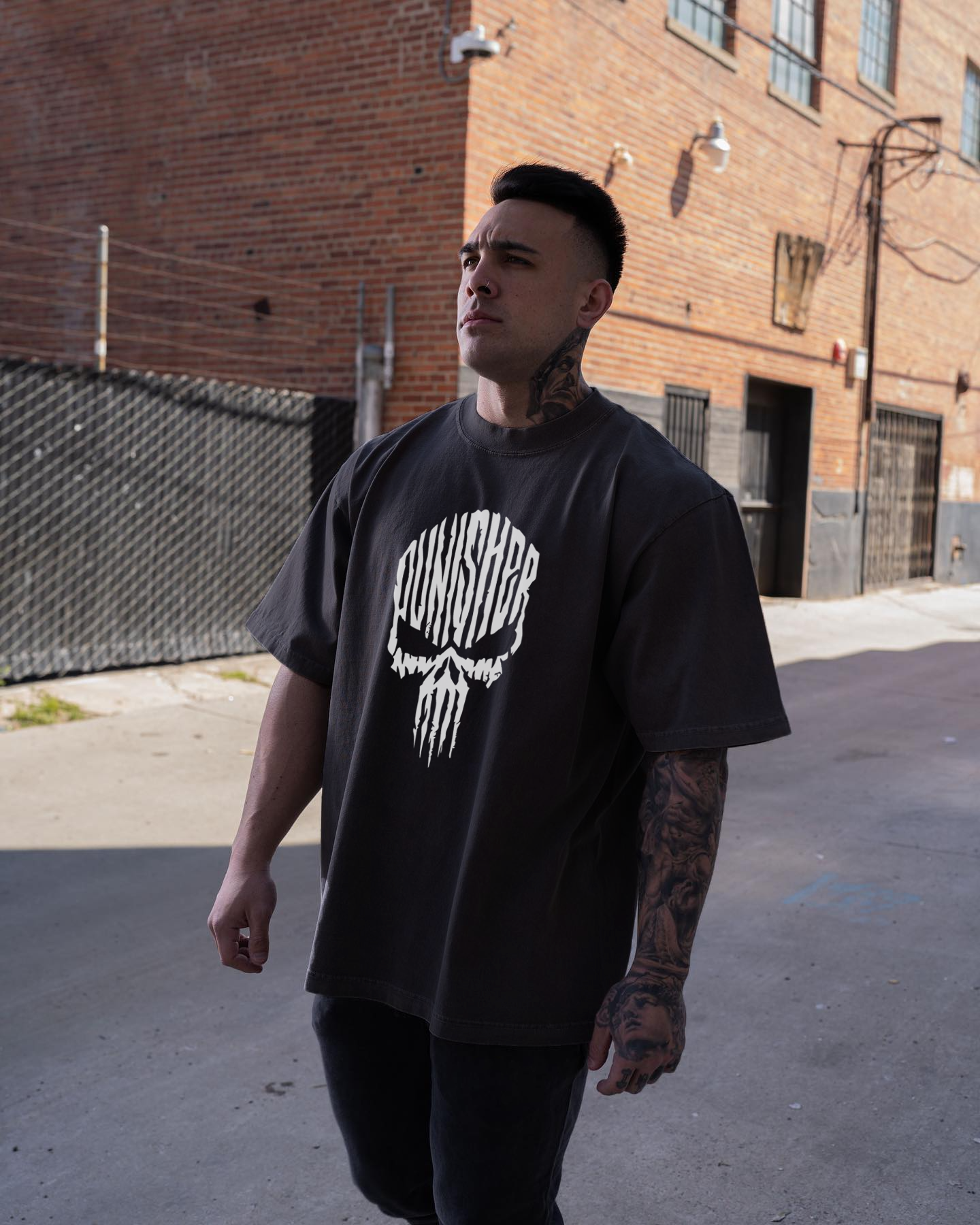 PUNISHER TEE (STEEL-GREY OS)